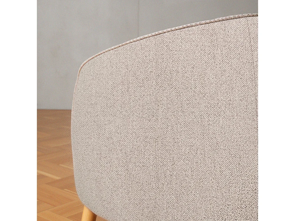 Sinclair - Canapé 3 places en tissu bouclette - Beige