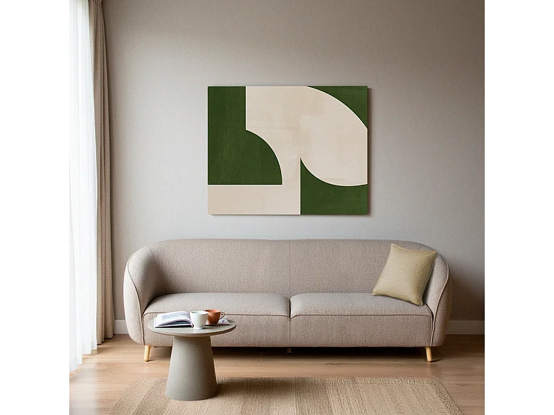 Sinclair - Canapé 3 places en tissu bouclette - Beige