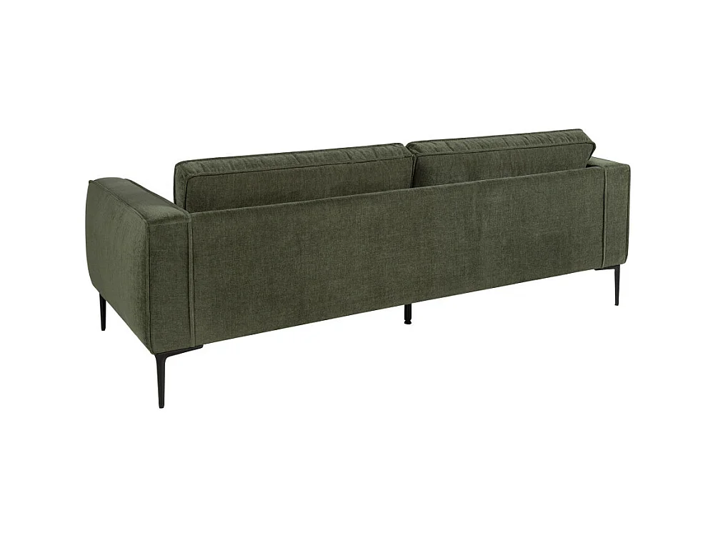 Montebello - Canapé droit 3 places en tissu et pieds en métal - Vert