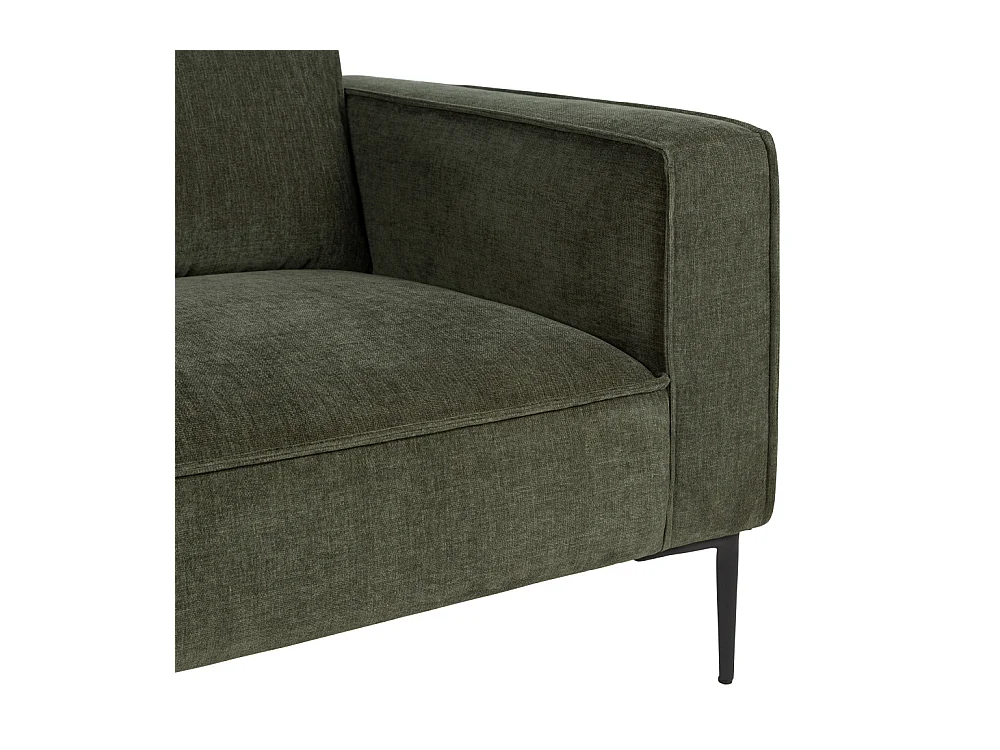 Montebello - Canapé droit 3 places en tissu et pieds en métal - Vert