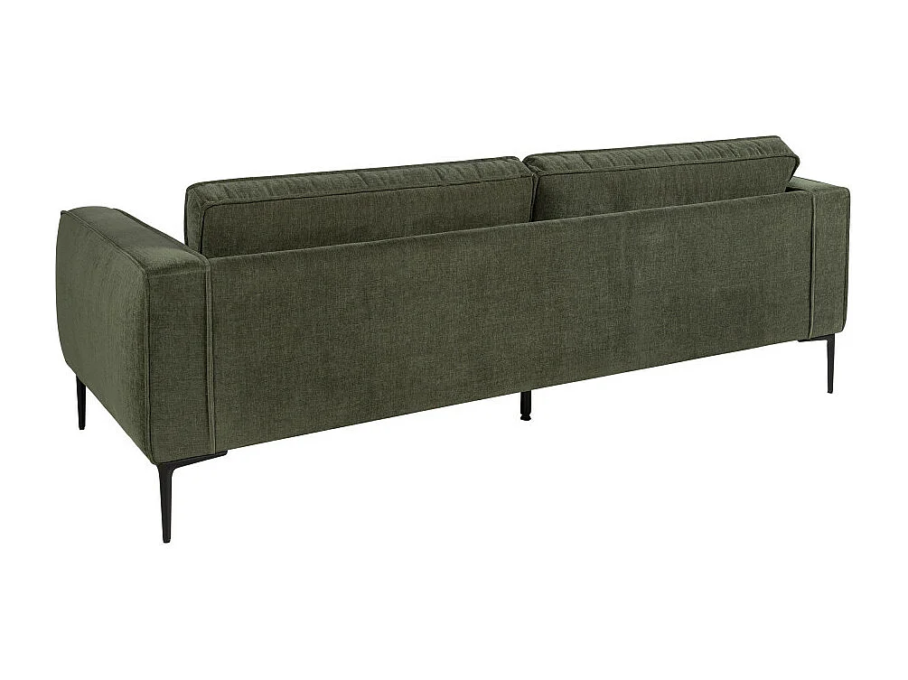 Montebello - Canapé droit 3 places en tissu et pieds en métal - Vert