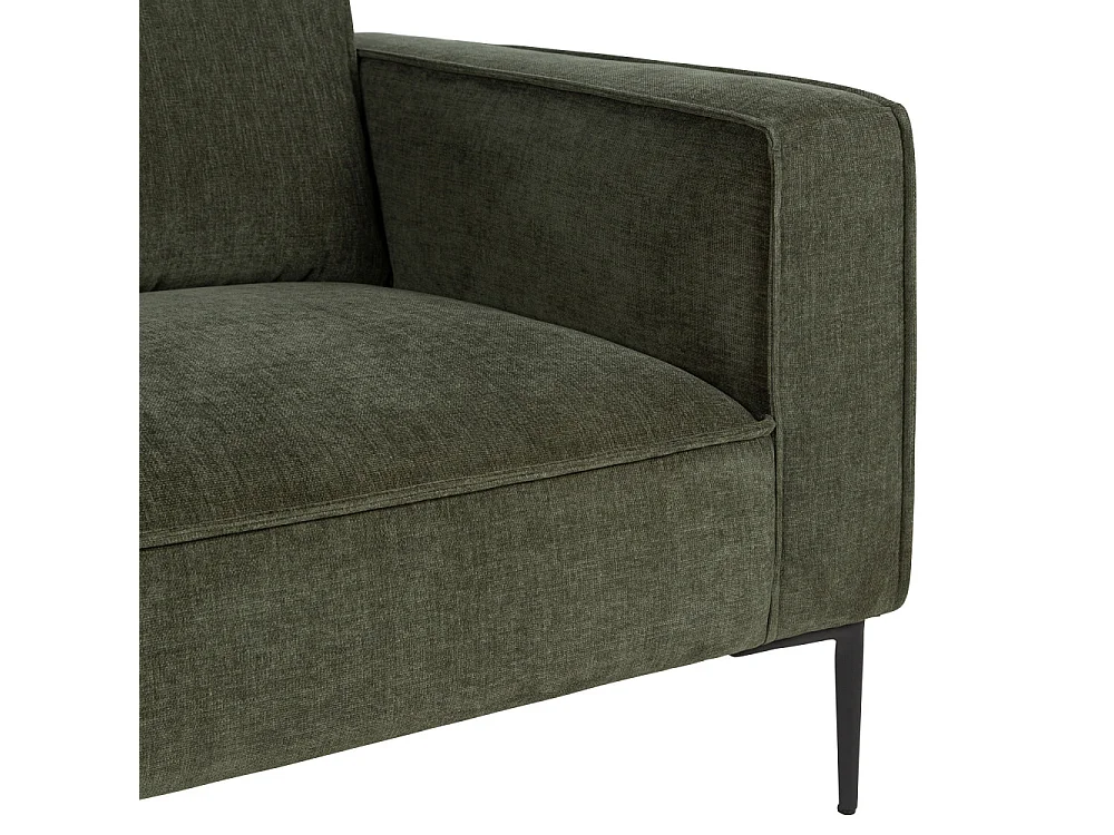 Montebello - Canapé droit 3 places en tissu et pieds en métal - Vert