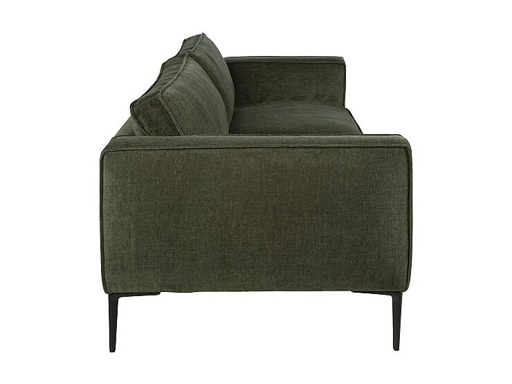 Montebello - Canapé droit 3 places en tissu et pieds en métal - Vert