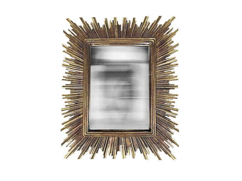 Miroir convexe rectangle doré 23,4x28,2cm