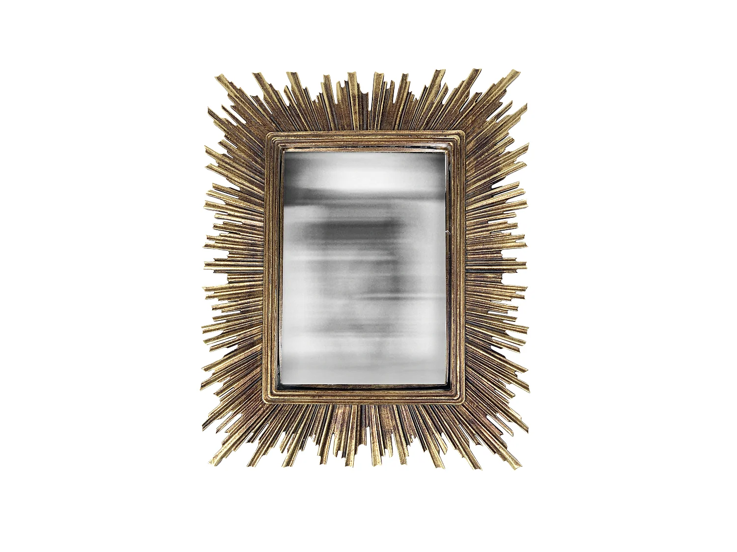 Miroir convexe rectangle doré 23,4x28,2cm