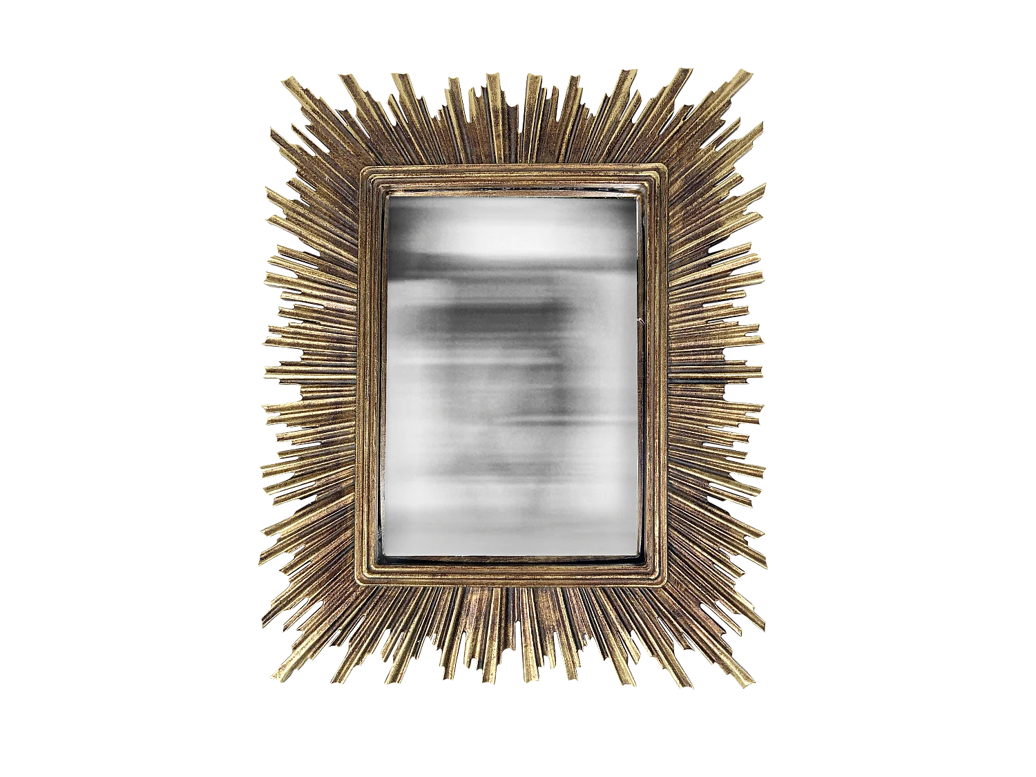 Miroir convexe rectangle doré 23,4x28,2cm