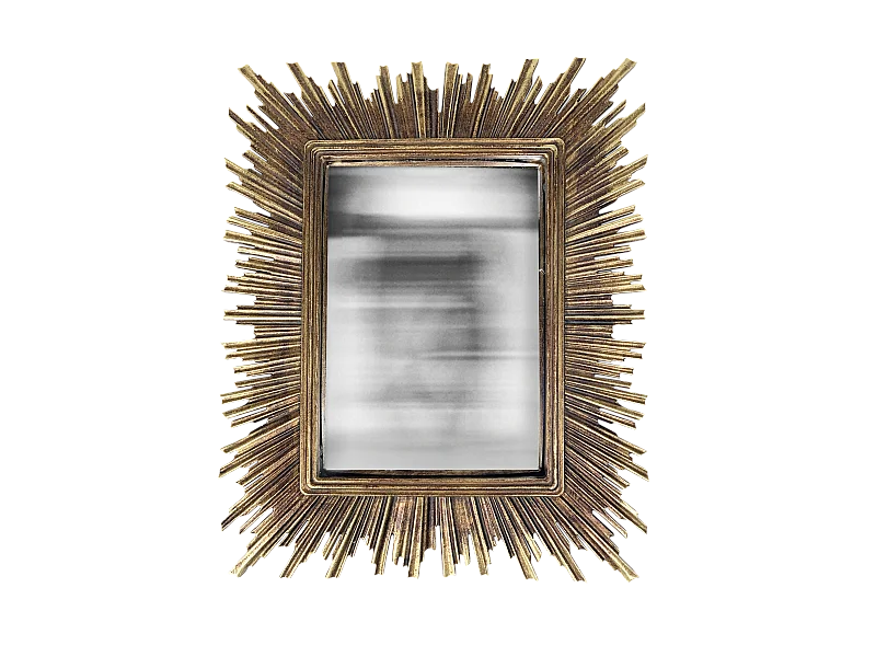 Miroir convexe rectangle doré 23,4x28,2cm