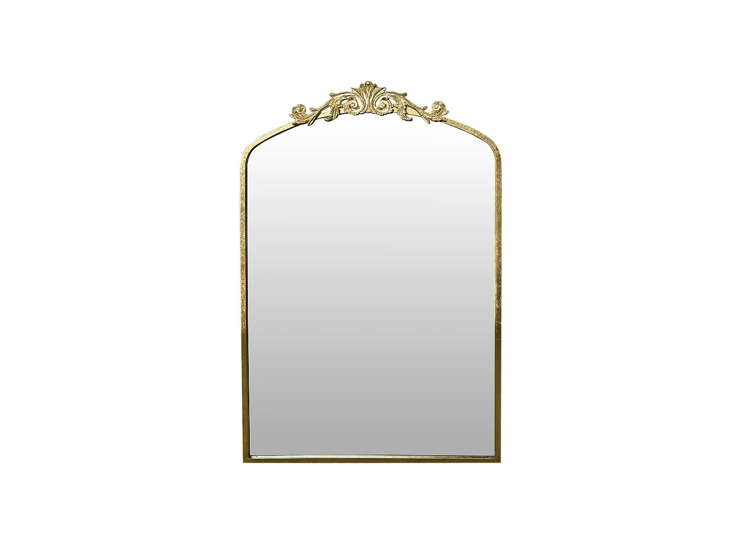 Miroir fronton métal doré 60.5x93cm