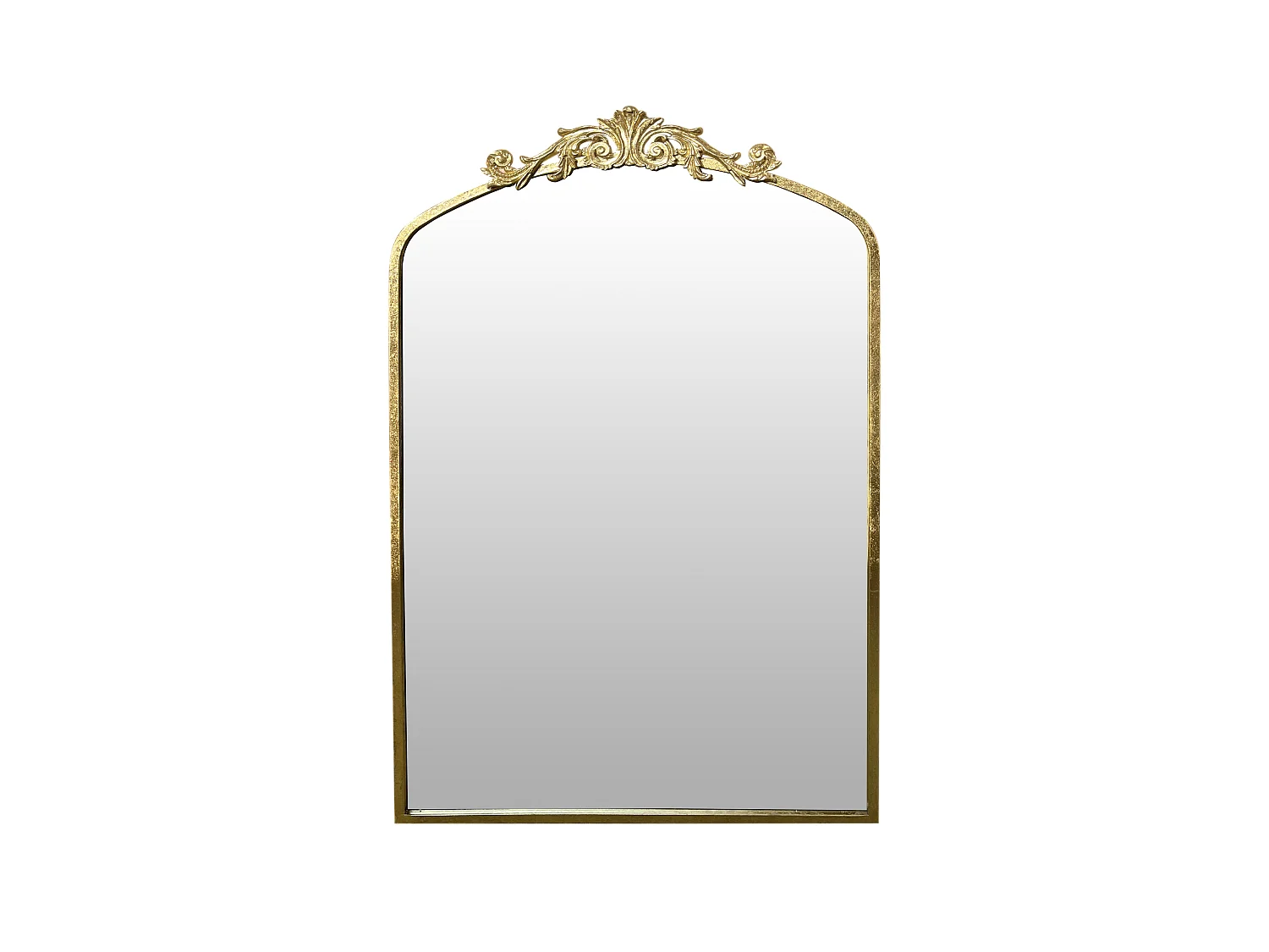 Miroir fronton métal doré 60.5x93cm