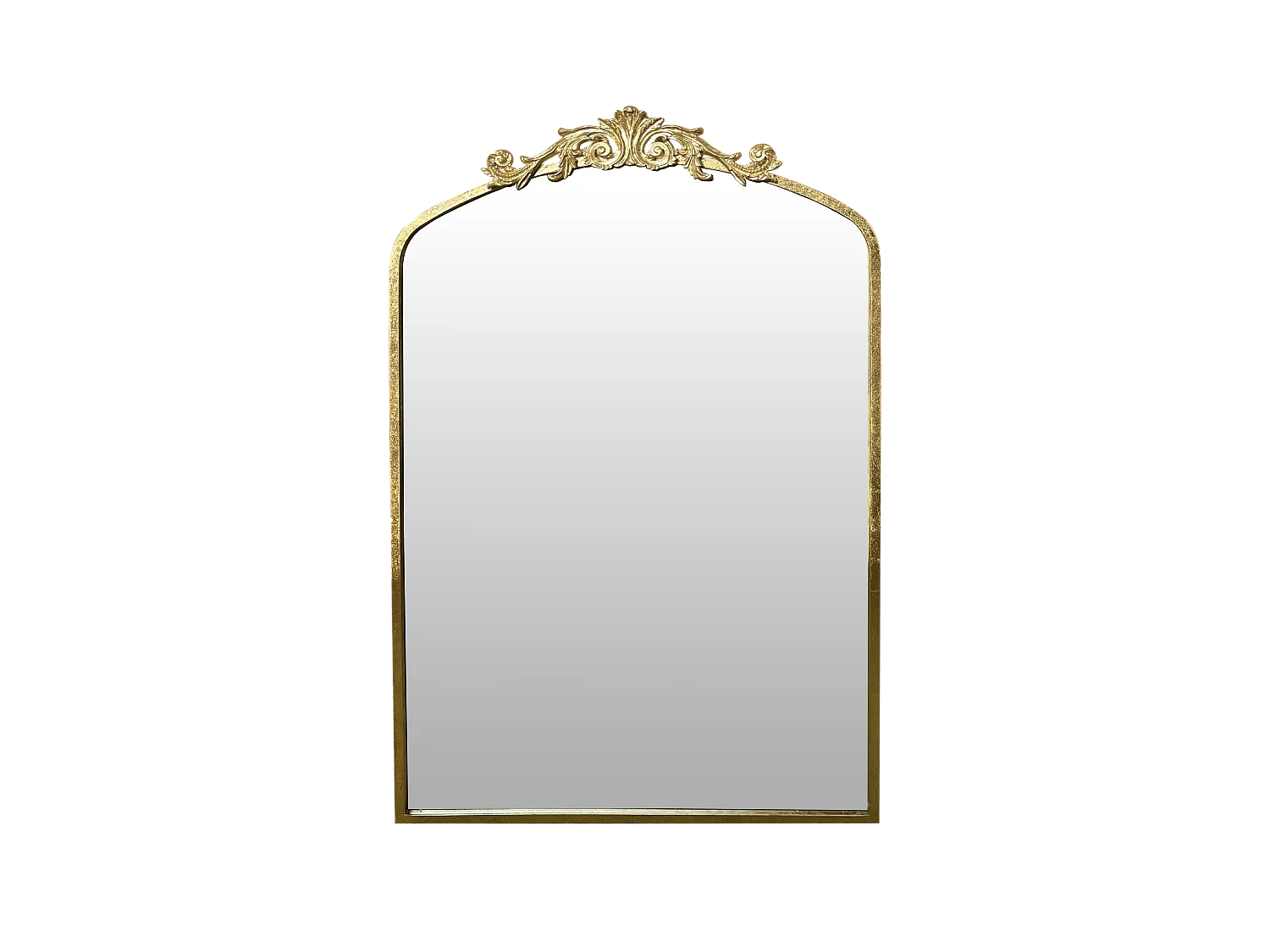 Miroir fronton métal doré 60.5x93cm