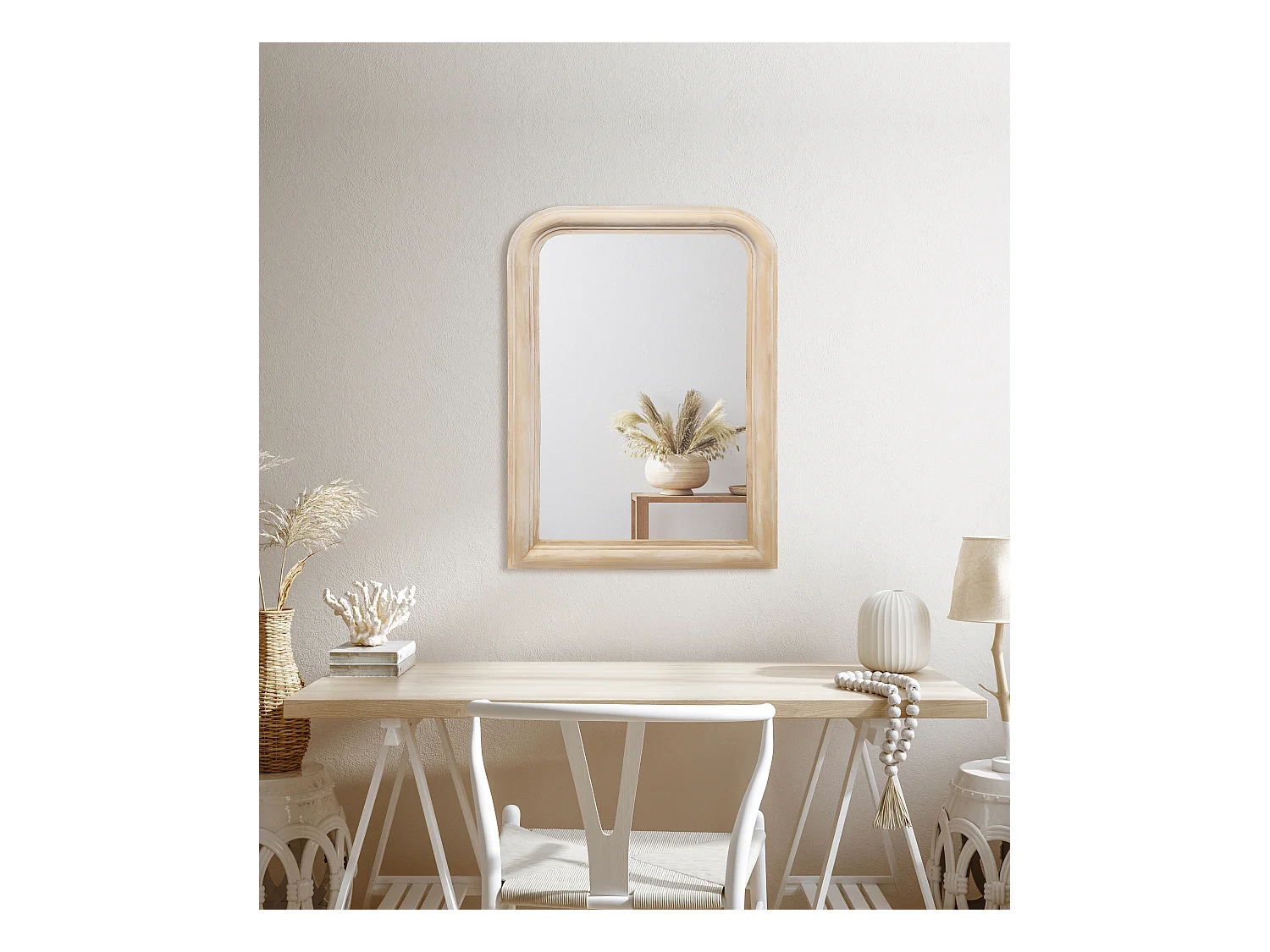 Miroir victoire bois clair 60x90cm