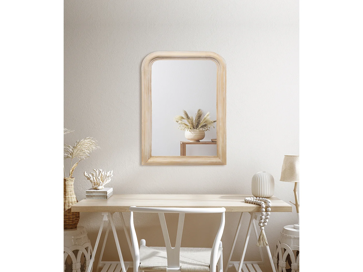 Miroir victoire bois clair 60x90cm
