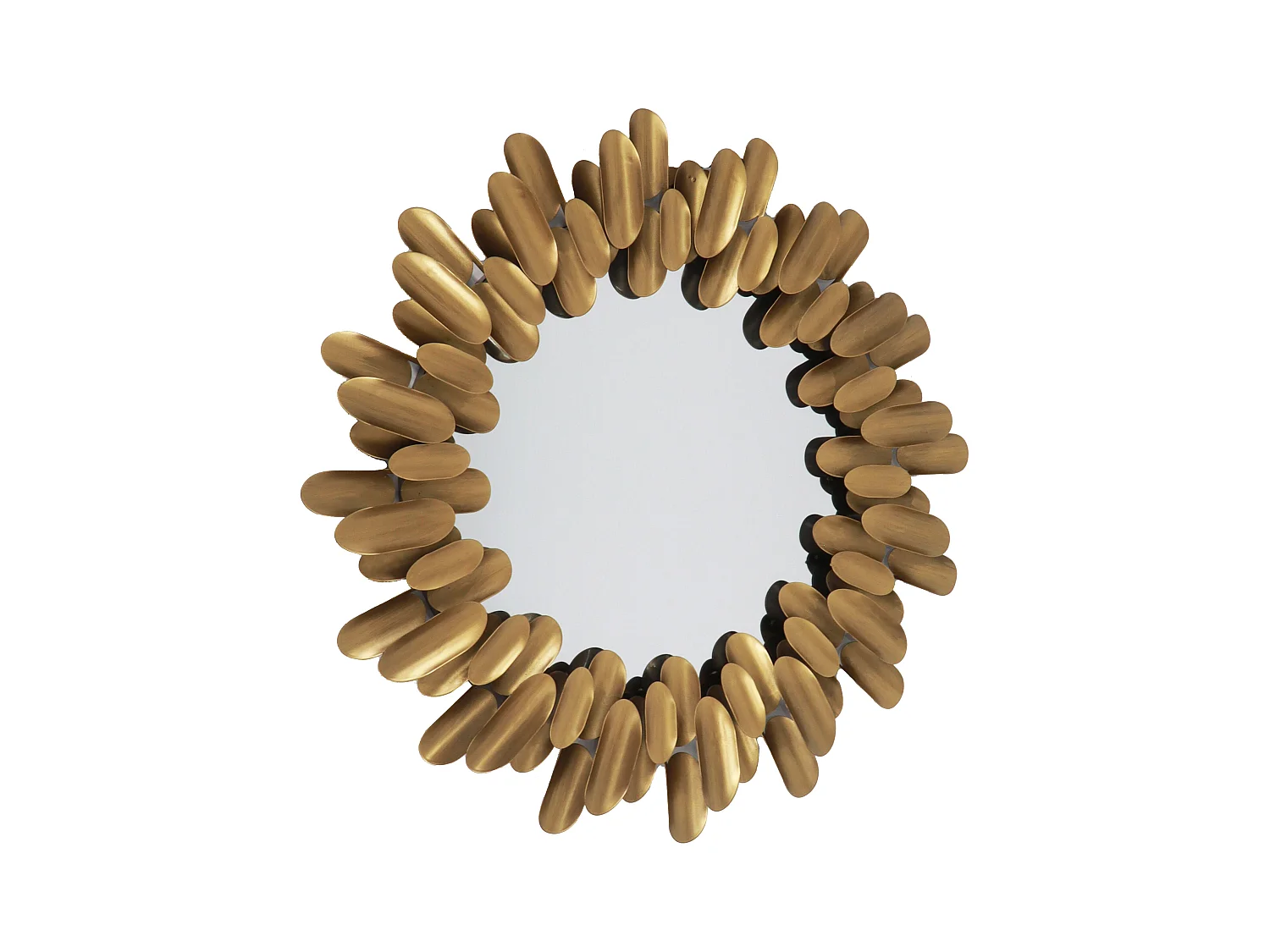 Miroir rond design métal doré 62.5cm