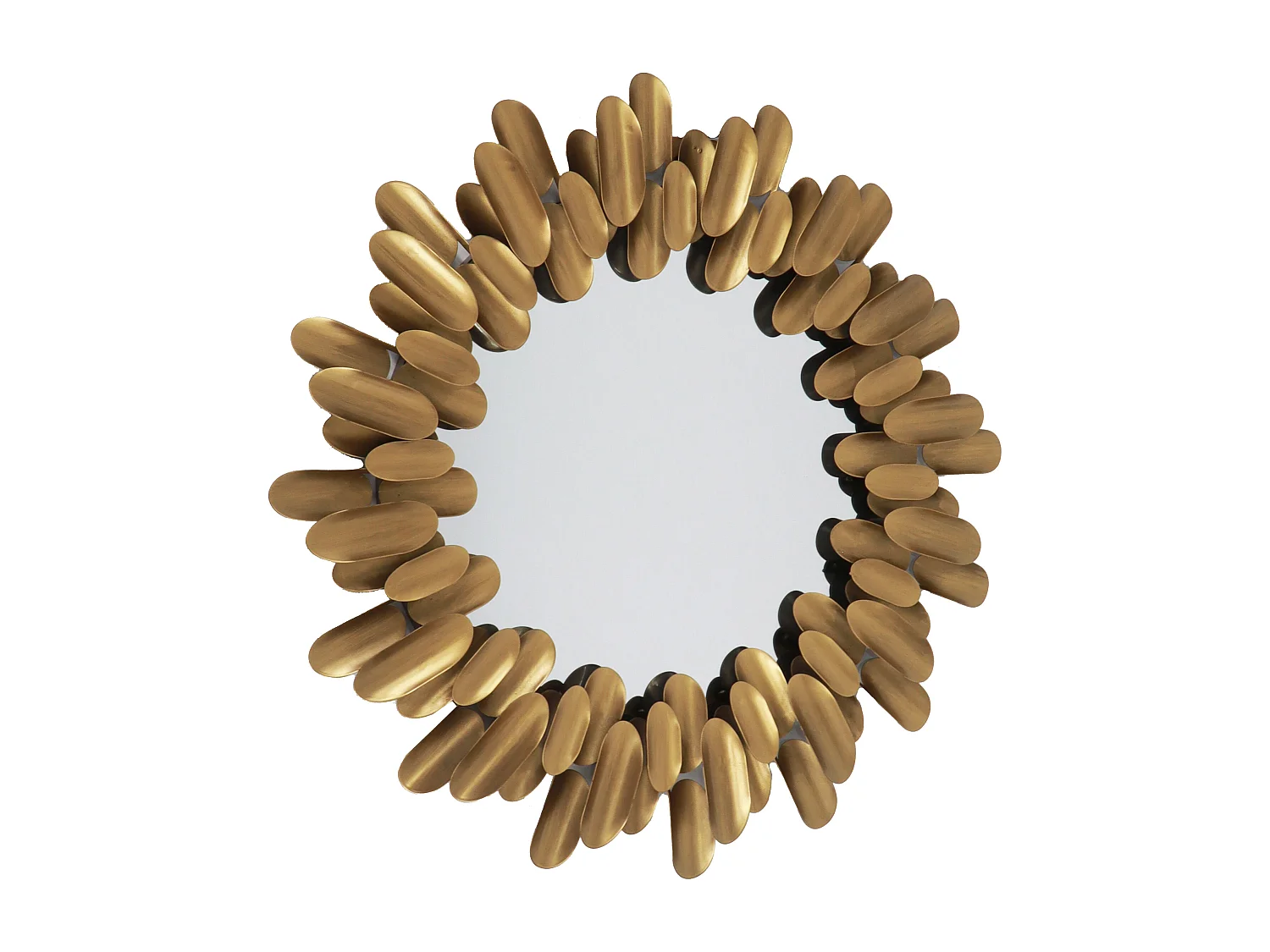 Miroir rond design métal doré 62.5cm