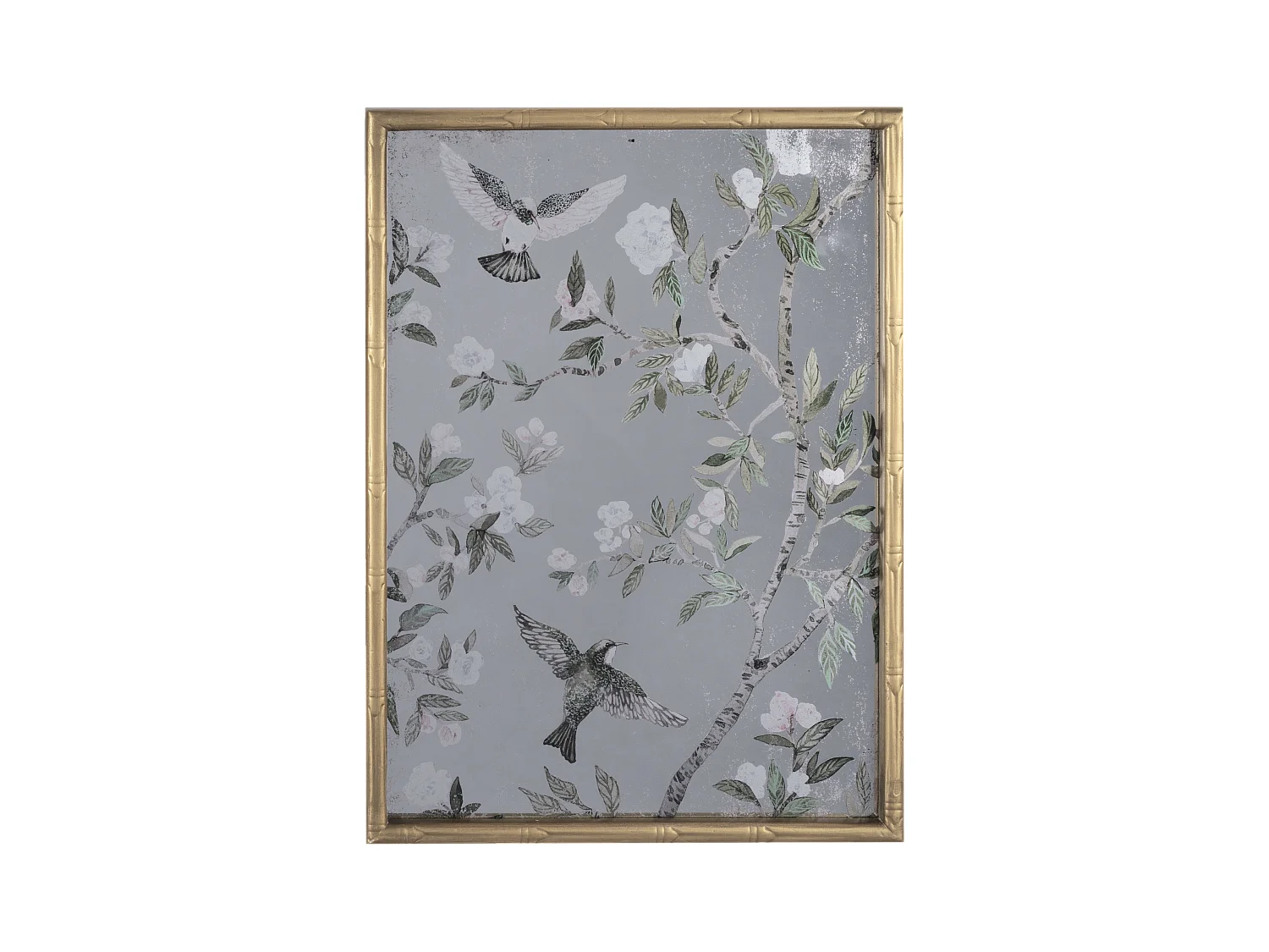 Miroir imprimé chinoiserie 35x48cm