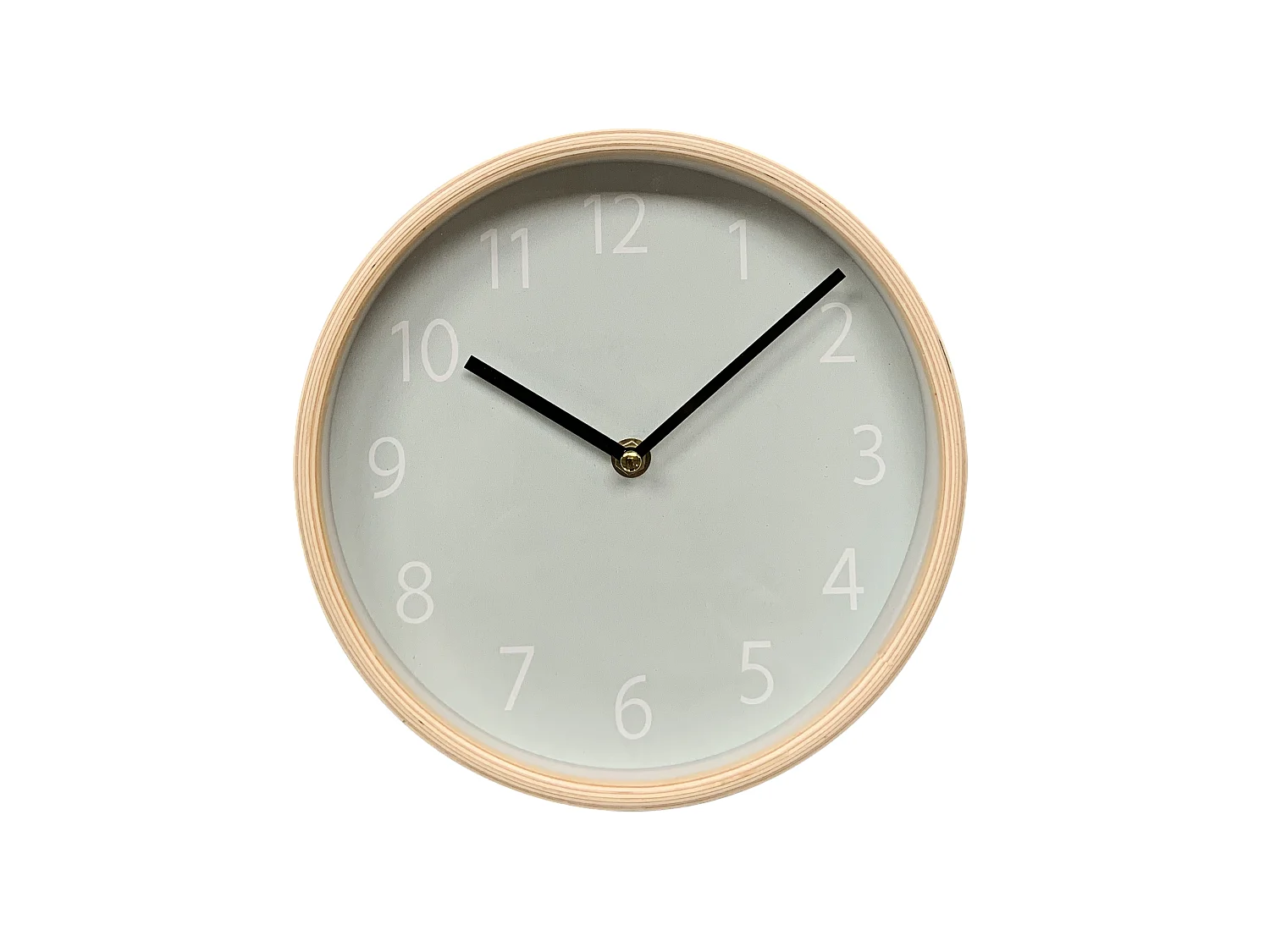 Horloge bicolore vert et bois 22cm