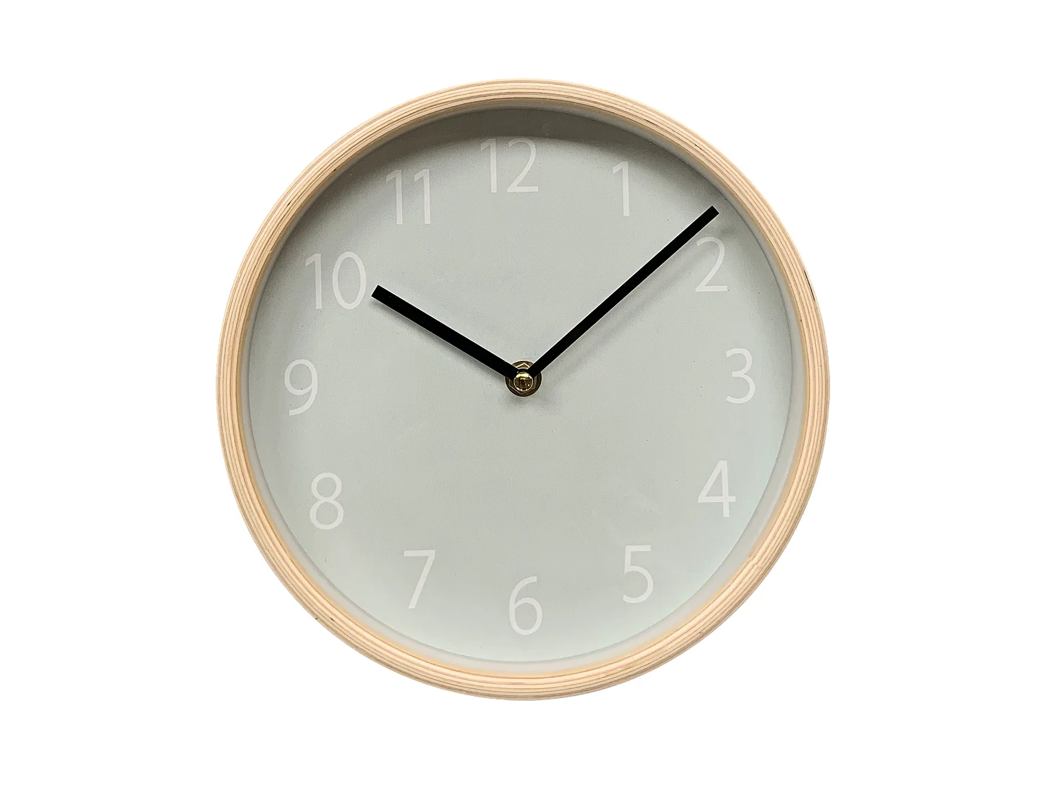 Horloge bicolore vert et bois 22cm