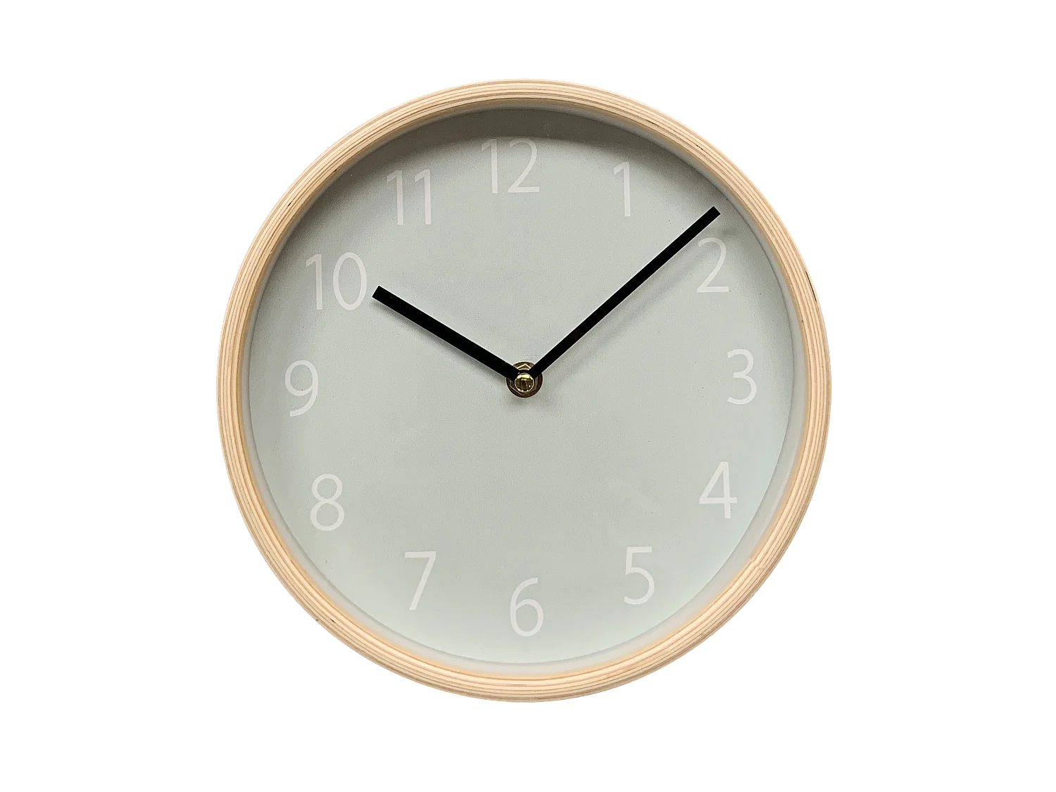 Horloge bicolore vert et bois 22cm