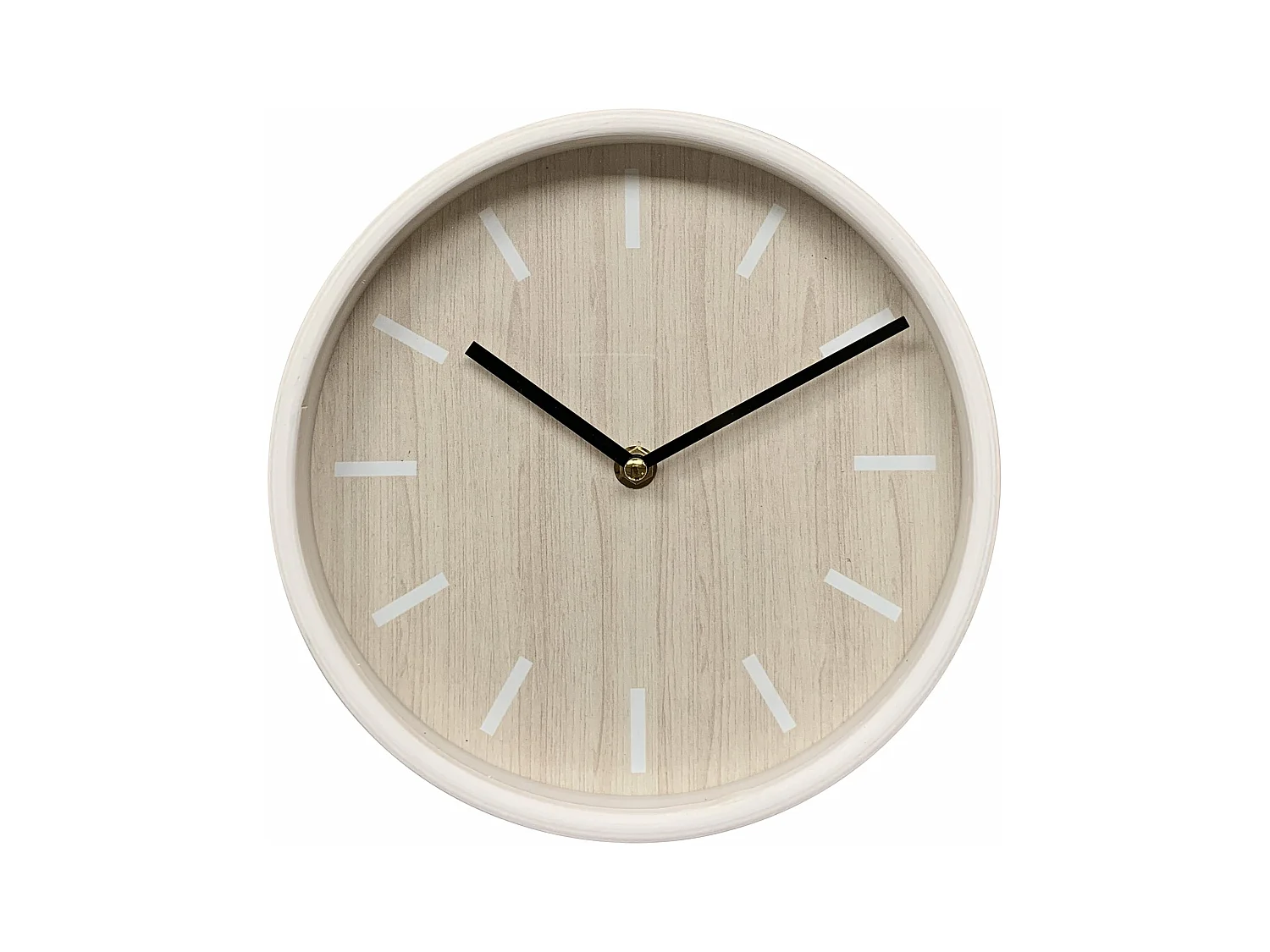 Horloge ronde bois clair 22cm