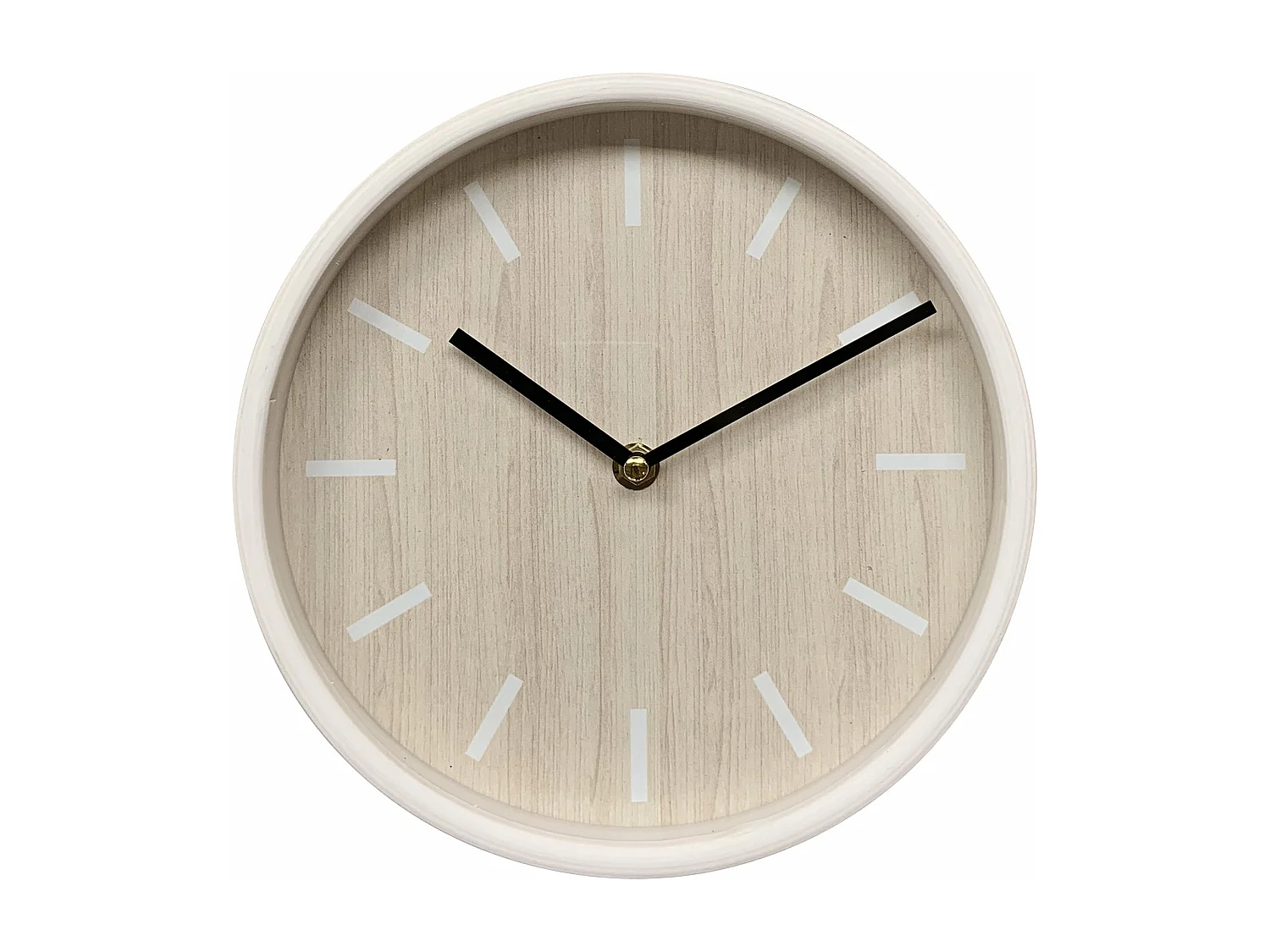 Horloge ronde bois clair 22cm