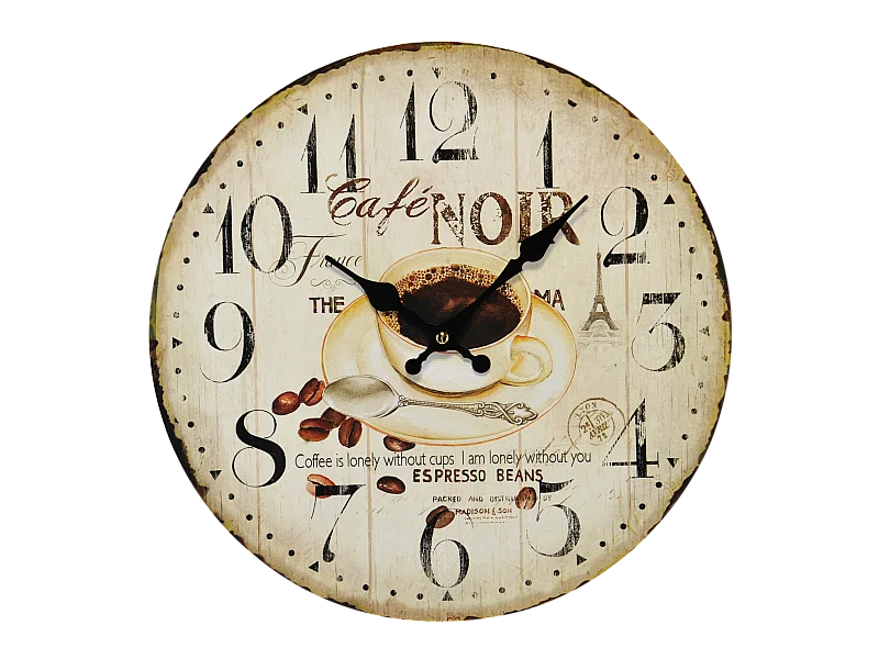 Horloge vintage café crème 34cm