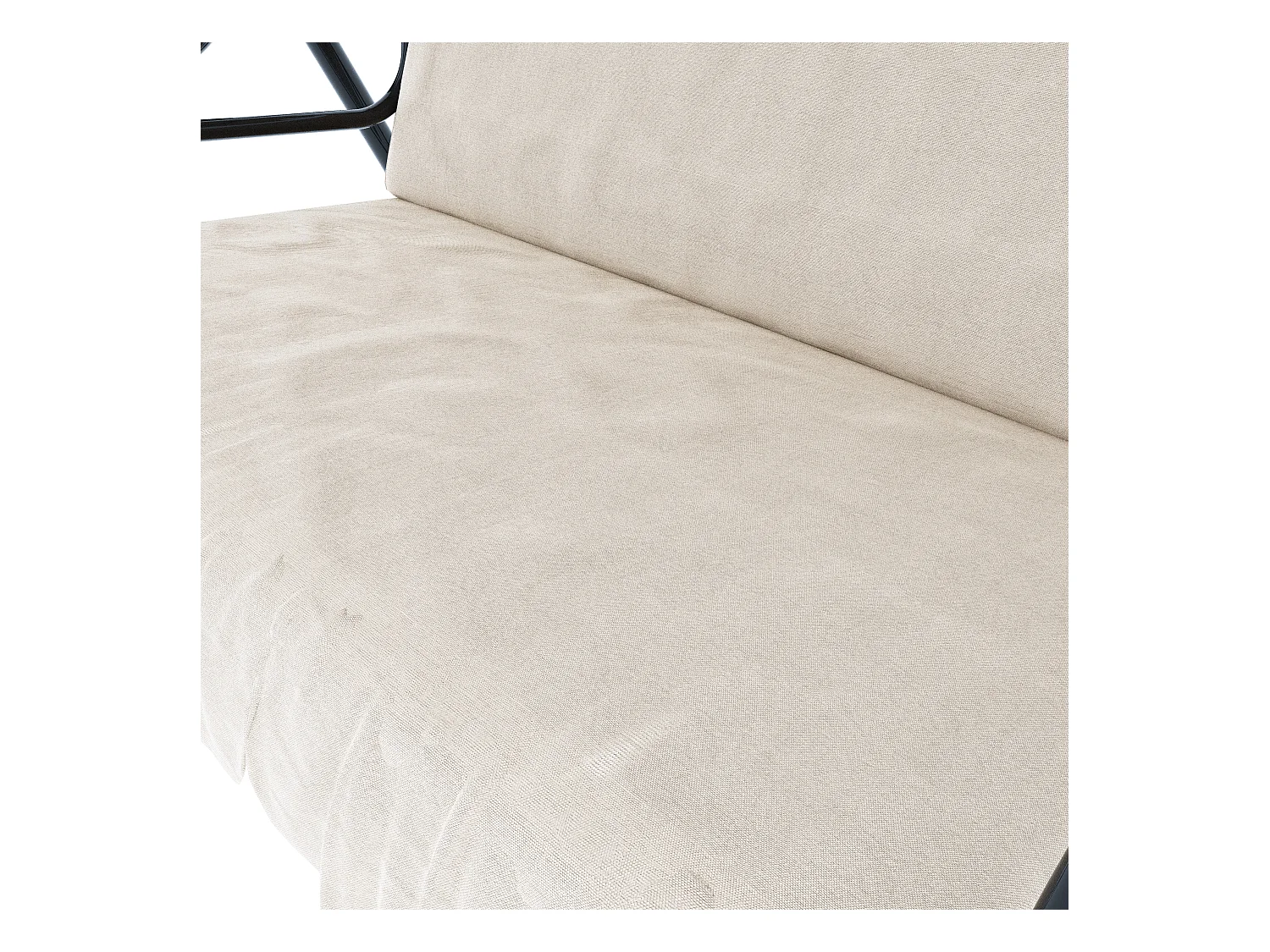 Dondolo 3 Posti Algarve Con Tettuccio Parasole Regolabile Cuscini Imbottiti Struttura Robusta In Acciaio Verniciato Da Giardino Balcone 170 x 110 x 153 cm Beige