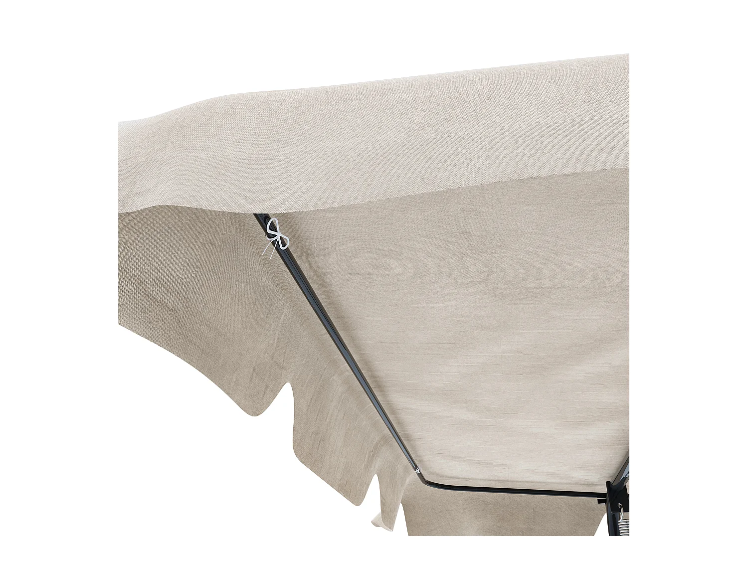 Dondolo 3 Posti Algarve Con Tettuccio Parasole Regolabile Cuscini Imbottiti Struttura Robusta In Acciaio Verniciato Da Giardino Balcone 170 x 110 x 153 cm Beige