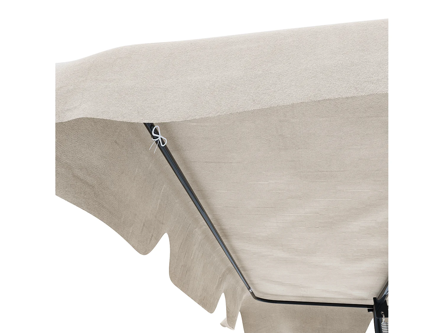 Dondolo 3 Posti Algarve Con Tettuccio Parasole Regolabile Cuscini Imbottiti Struttura Robusta In Acciaio Verniciato Da Giardino Balcone 170 x 110 x 153 cm Beige