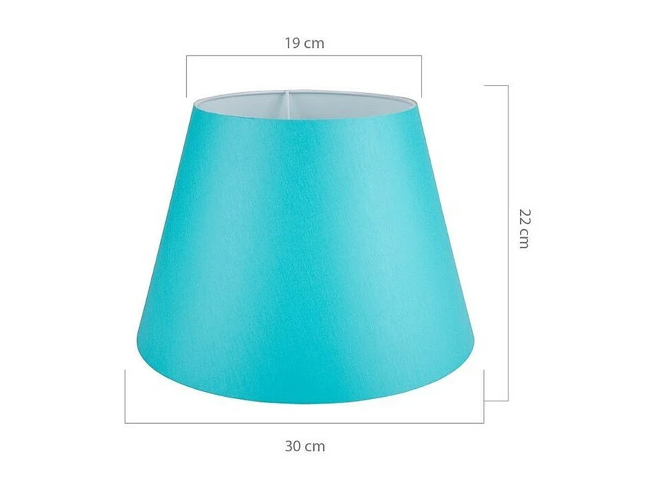 Lampada da tavolo base bianca e paralume tessuto colore turchese LAGUNAH272877