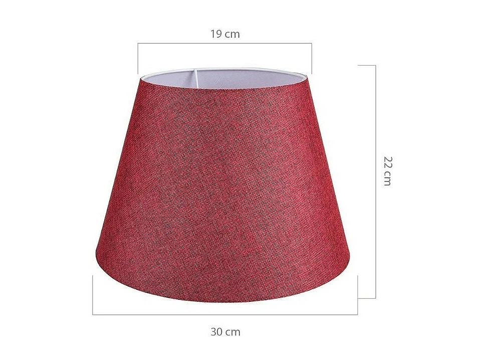 Lampada da tavolo base bianca e paralume tessuto colore rosso LAGUNAH272865