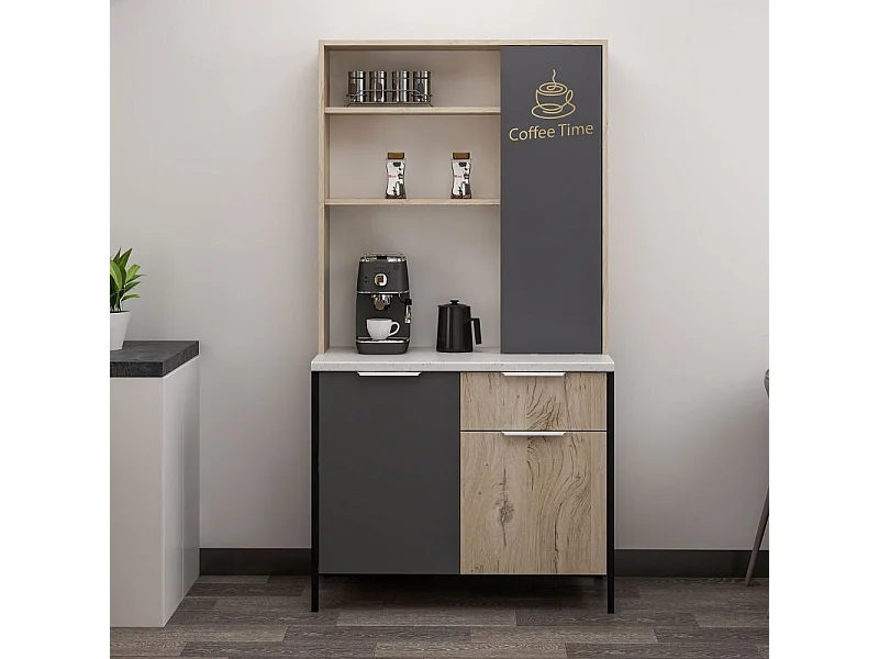 Mobile multiuso Andy rovere antracite 94x50x180H – Funzionalità e stile per ogni spazio