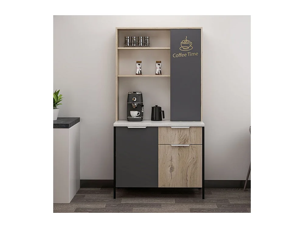 Mobile multiuso Andy rovere antracite 94x50x180H – Funzionalità e stile per ogni spazio