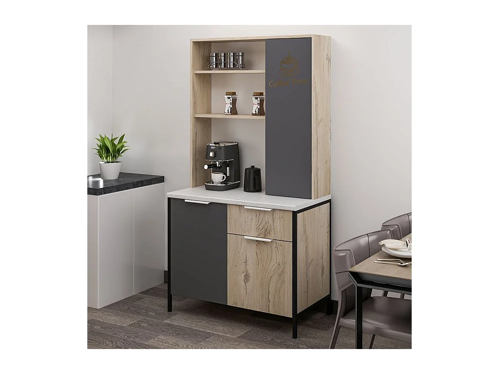 Mobile multiuso Andy rovere antracite 94x50x180H – Funzionalità e stile per ogni spazio