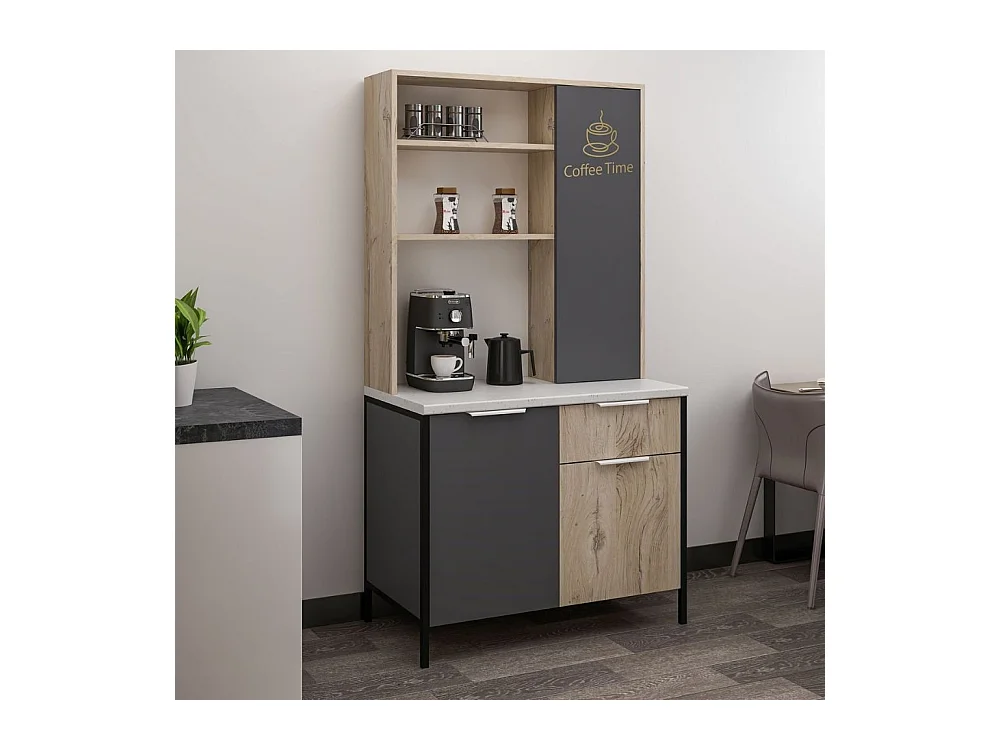 Mobile multiuso Andy rovere antracite 94x50x180H – Funzionalità e stile per ogni spazio