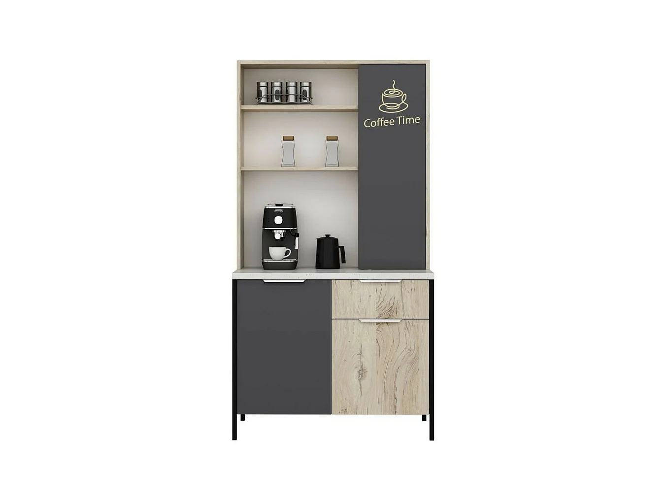 Mobile multiuso Andy rovere antracite 94x50x180H – Funzionalità e stile per ogni spazio