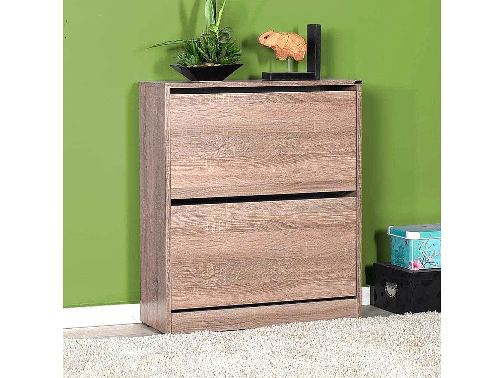 Scarpiera due ante a ribalta SHC520LT1 colore rovere tartufo