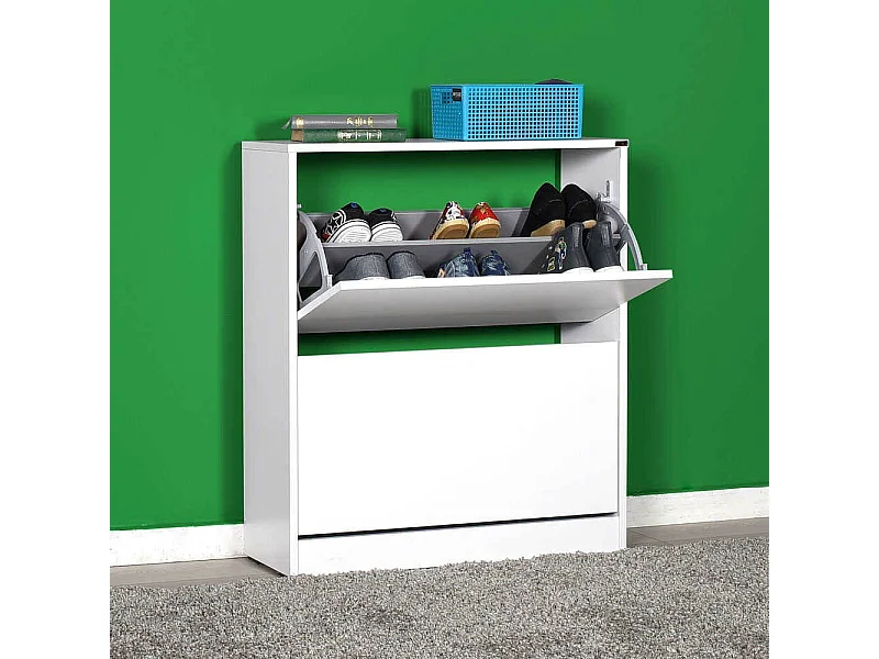 Scarpiera due ante a ribalta SHC520BY1 colore bianco 73x26x84H