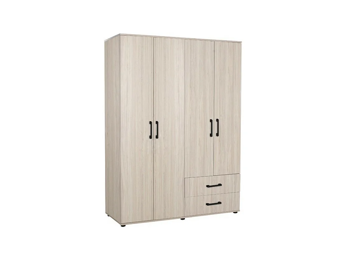 Armadio 4 ante e 2 cassetti GRD4422023 colore rovere
