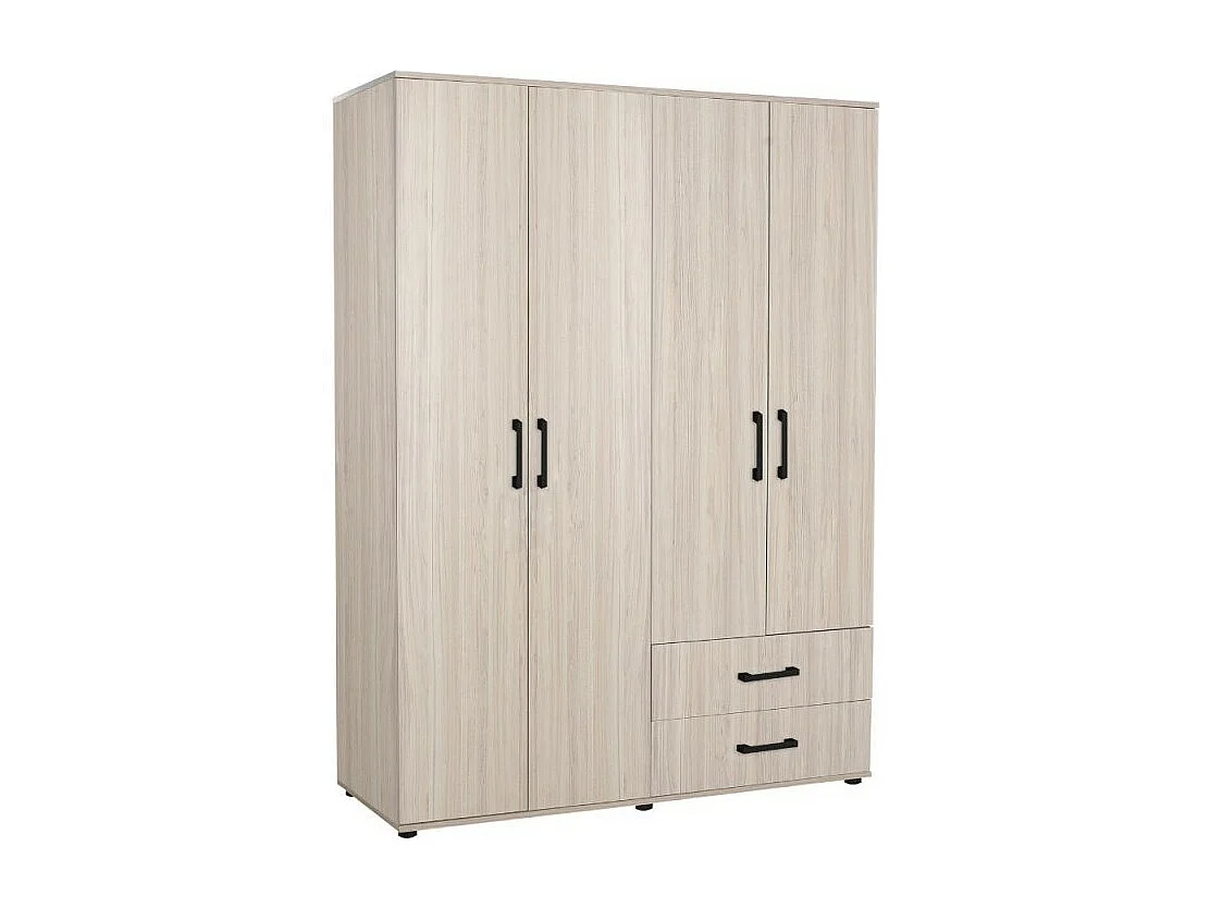 Armadio 4 ante e 2 cassetti GRD4422023 colore rovere