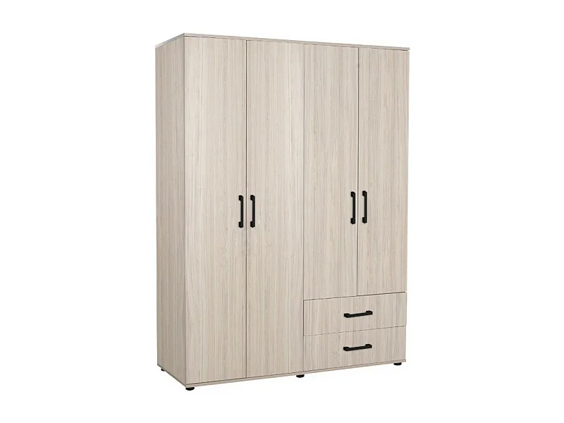Armadio 4 ante e 2 cassetti GRD4422023 colore rovere