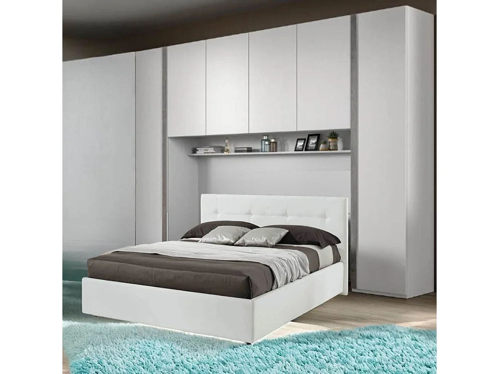 Armadio a ponte bianco frassino Ettore 288x55x236H