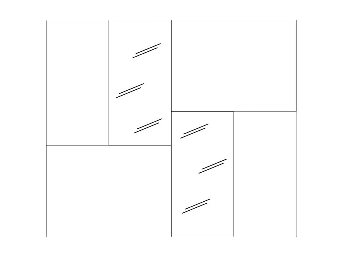 Armadio 2 ante scorrevoli rovere kadiz e cachemire con specchi Myla 275x59x240h