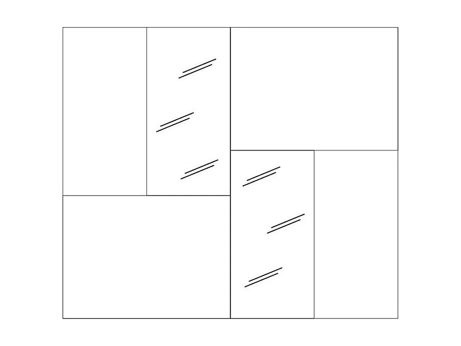 Armadio 2 ante scorrevoli rovere kadiz e cachemire con specchi Myla 275x59x240h