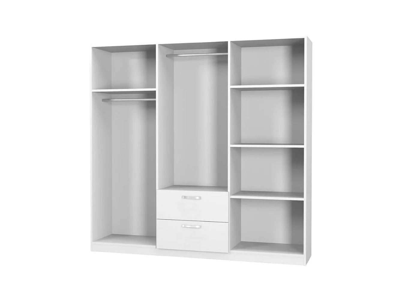 Armadio 6 ante e 2 cassetti GRD4262023 colore rovere 200x45x180H