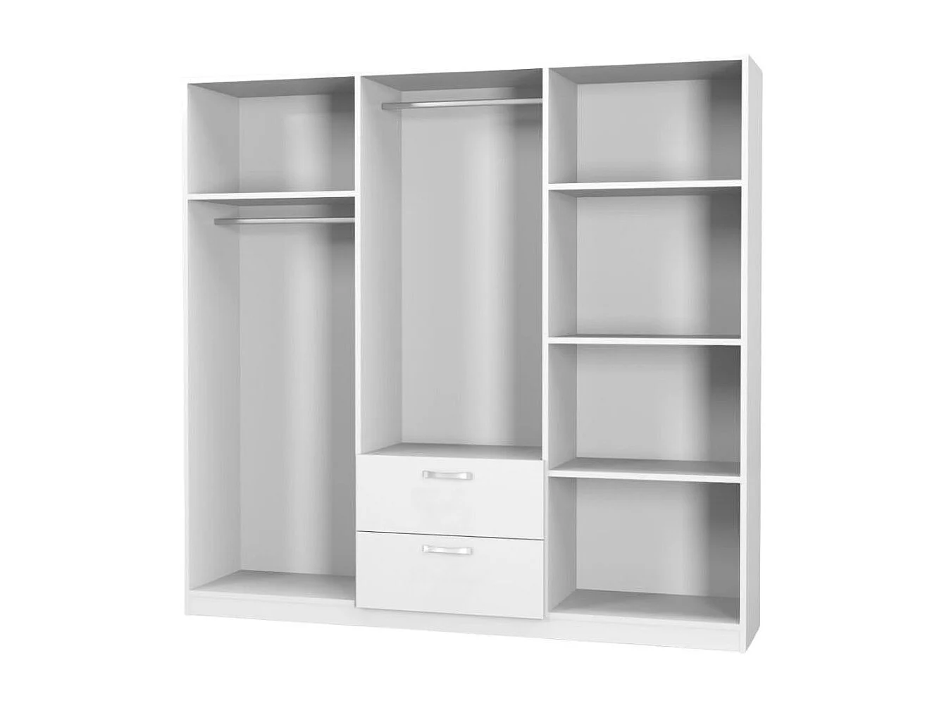 Armadio 6 ante e 2 cassetti GRD4262023 colore rovere 200x45x180H