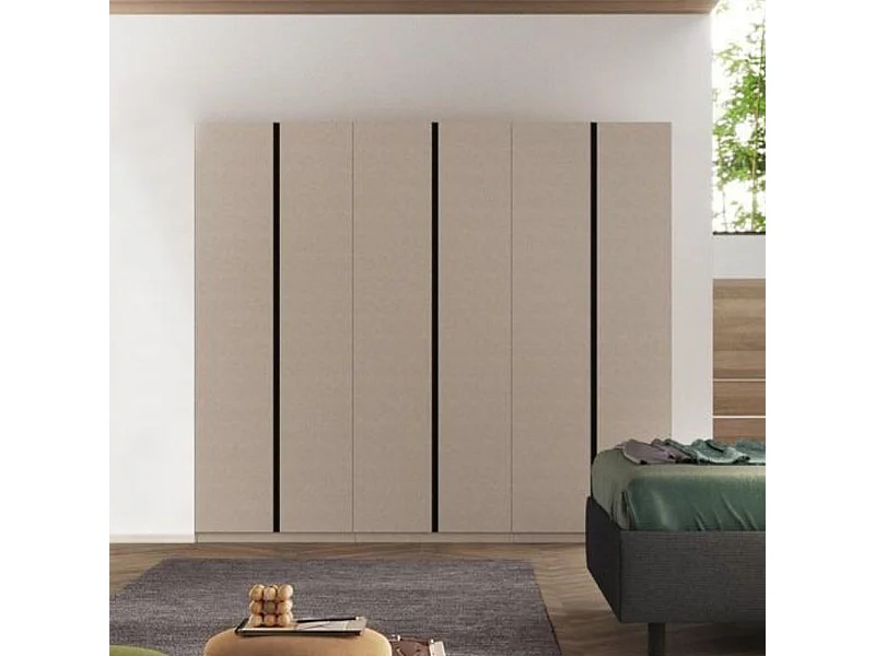 Armadio 6 ante battenti cashmere e antracite Musto 273x55x240h