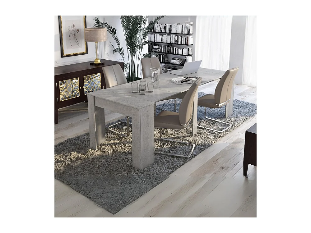 Consolle allungabile Luka 90x51,6x76,6H cm colore cemento