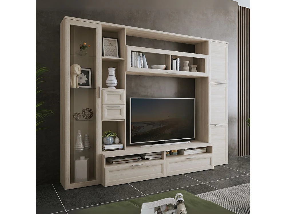 Parete attrezzata colore olmo almeria Foresta 270x50x213H