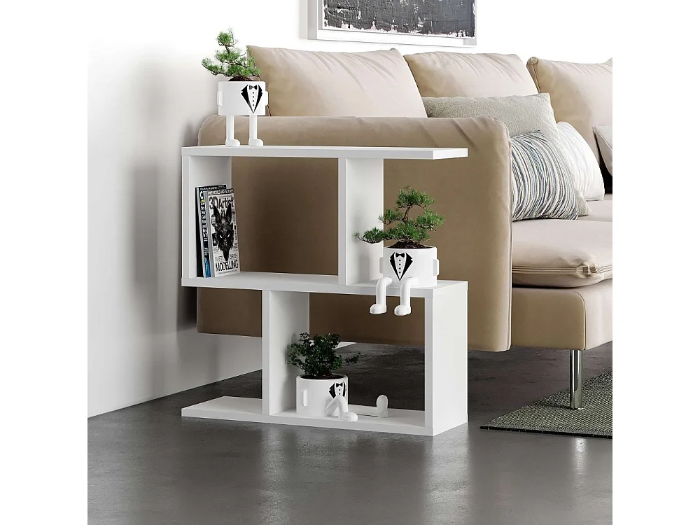 Tavolino da salotto bianco Homemania 60x19,5x60H – Design moderno e versatilità in un solo complemento d'arredo