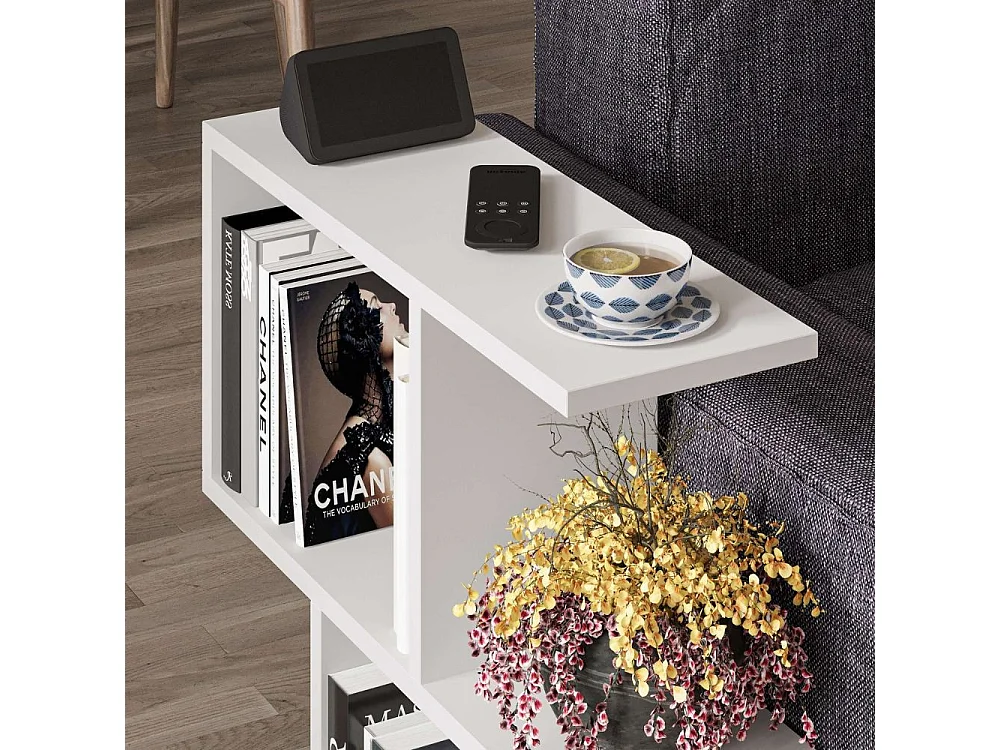 Tavolino da salotto bianco Homemania 60x19,5x60H – Design moderno e versatilità in un solo complemento d'arredo